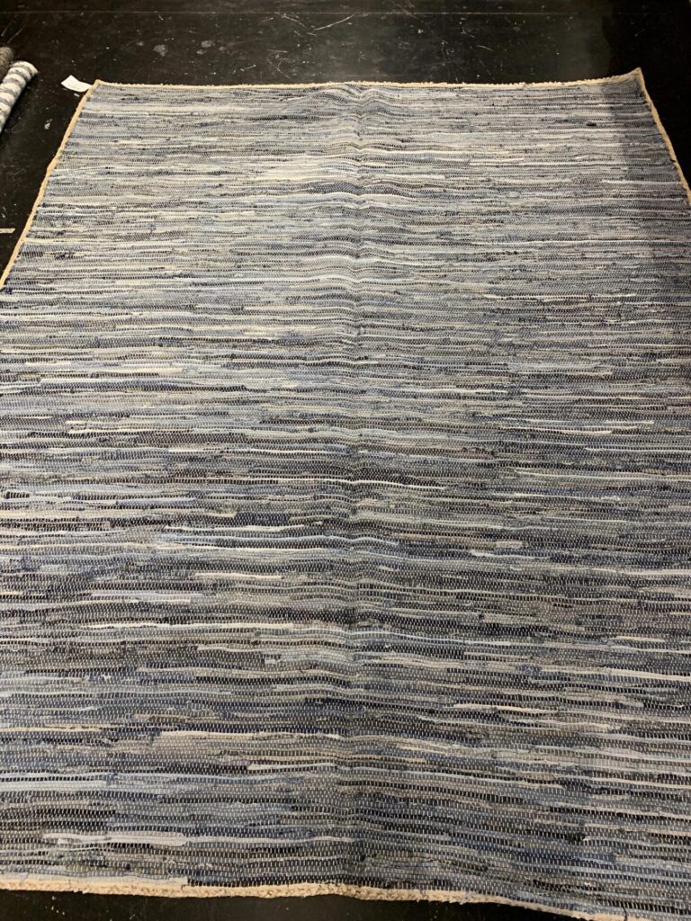 8' 00" x 10' 00" Hemp And Leather Rug- 104