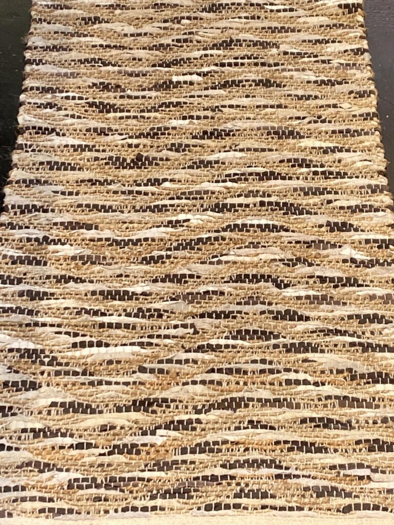 2' 00" x 5' 00" Hemp And Leather Rug- 157
