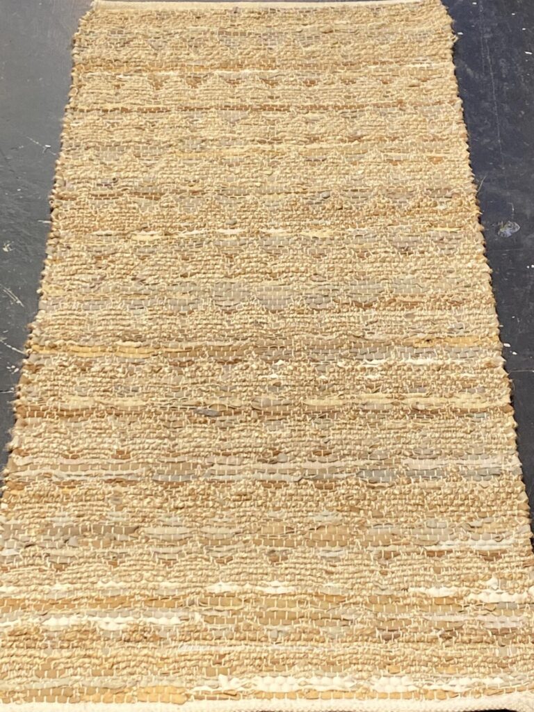 2' 00" x 5' 00" Hemp And Leather Rug - 168