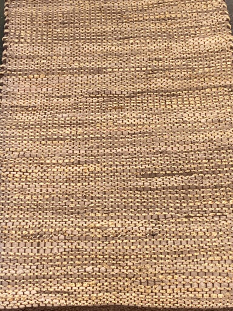 2' 00" x 5' 00" Hemp And Leather Rug- 179