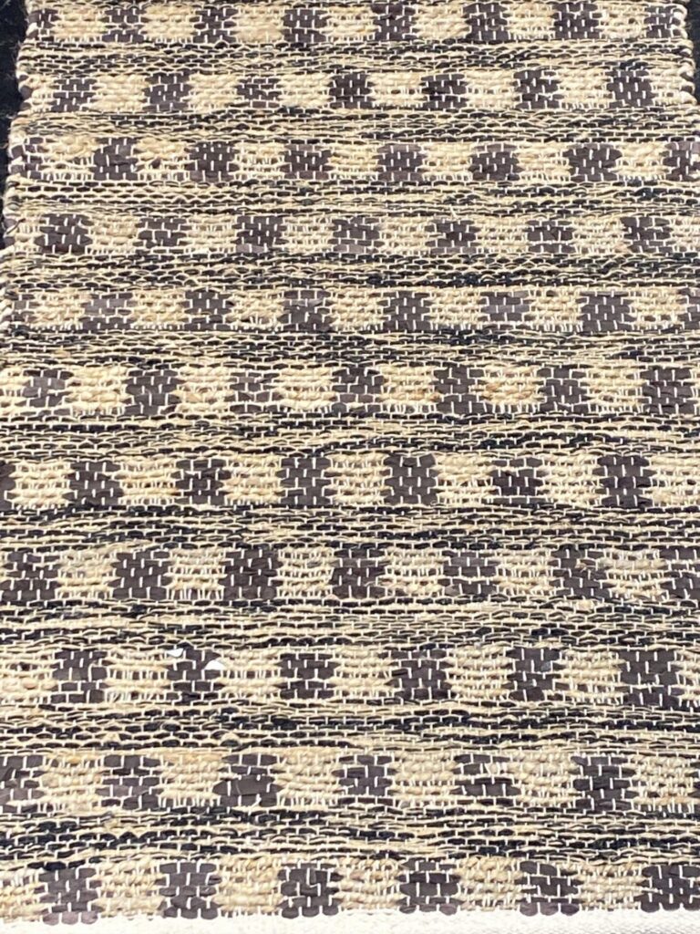 2' 00" x 5' 00" Hemp And Leather Rug- 186