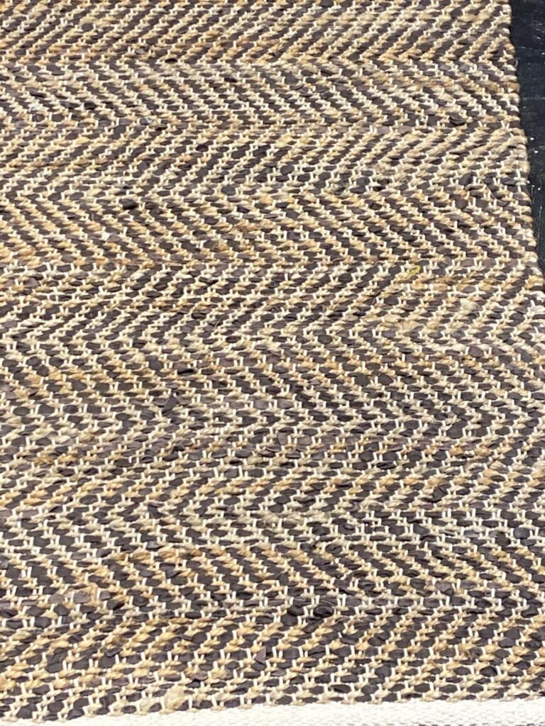 2' 00" x 5' 00" Hemp And Leather Rug - 197