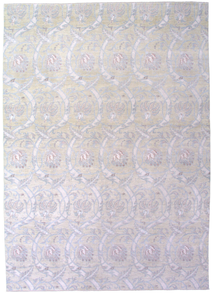 9' 09" x 13' 10" Wool & Silk- Pakistan