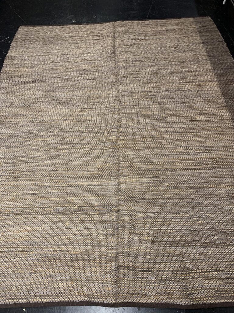 8' 00" x 10' 00" Hemp And Leather Rug- 52