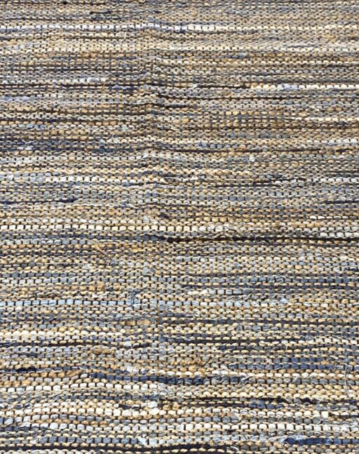 5' 00" x 8' 00" Hemp And Leather Rug- 117