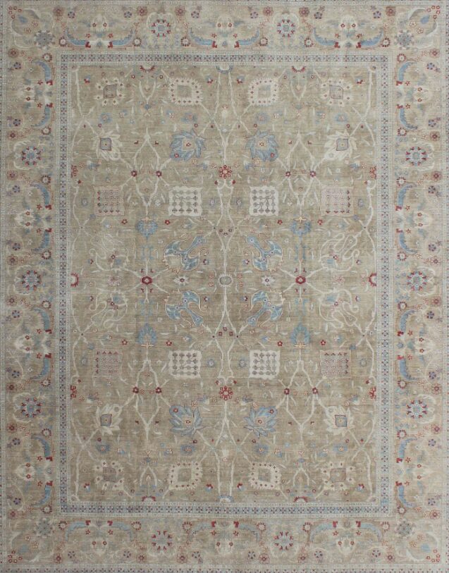 12' 03" x 15' 03" Wool & Silk- Pakistan