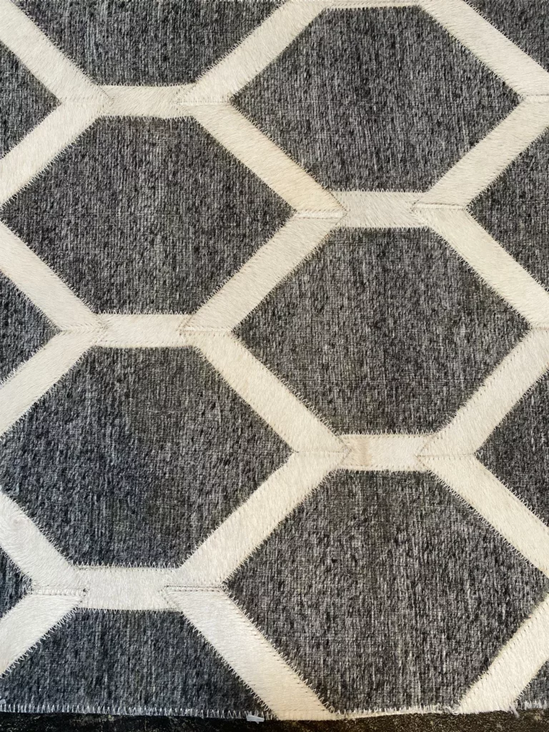 1' 06" x 1' 06" Indian Cow hides Rug