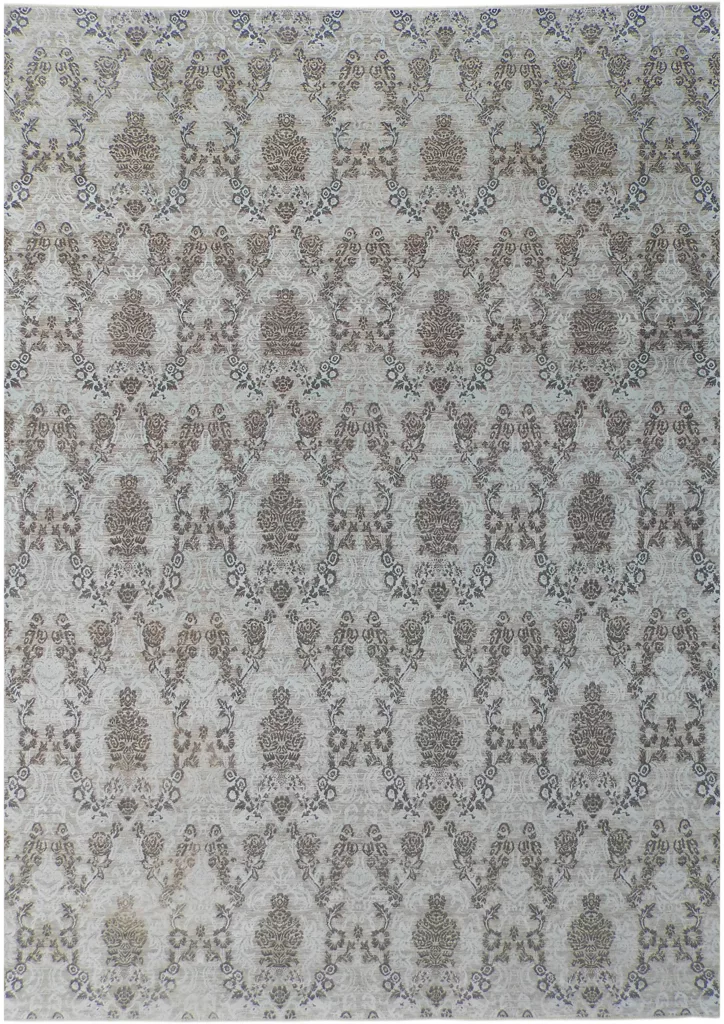 13' 11" x 20' 01" Wool & Silk Indigo Rug- 4916
